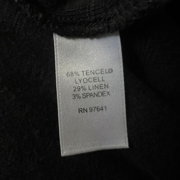 J. Jill Dress Womens XS Black Purejill Shift Textured Linen Neutral Minimalist - Picture 7 of 8